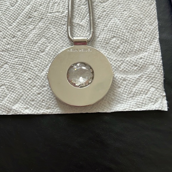 HENRI BENDEL NWOT SILVER TONE DECORATIVE LONG NECKLACE - Picture 5 of 10